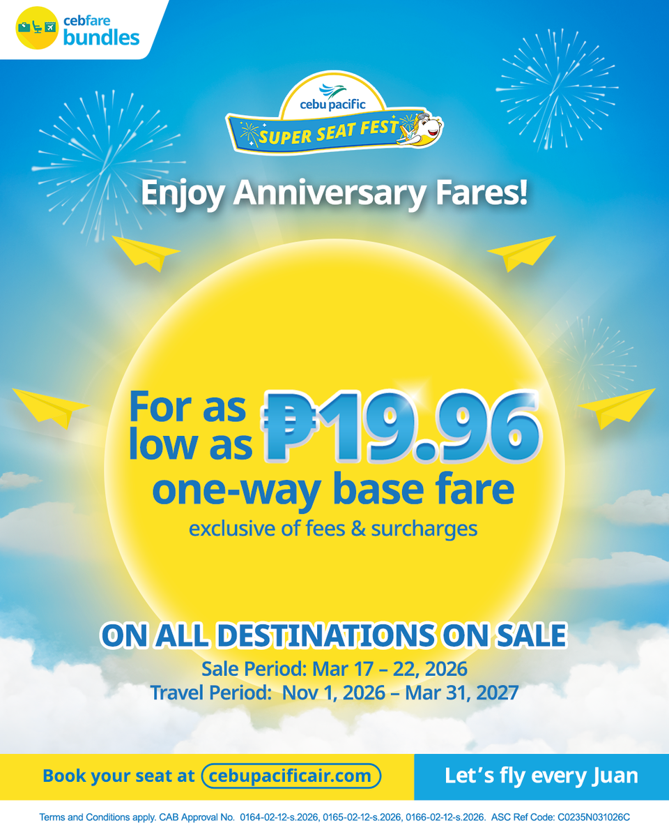 Don't miss out on this massive price drop for flights with Cebu Pacific Air